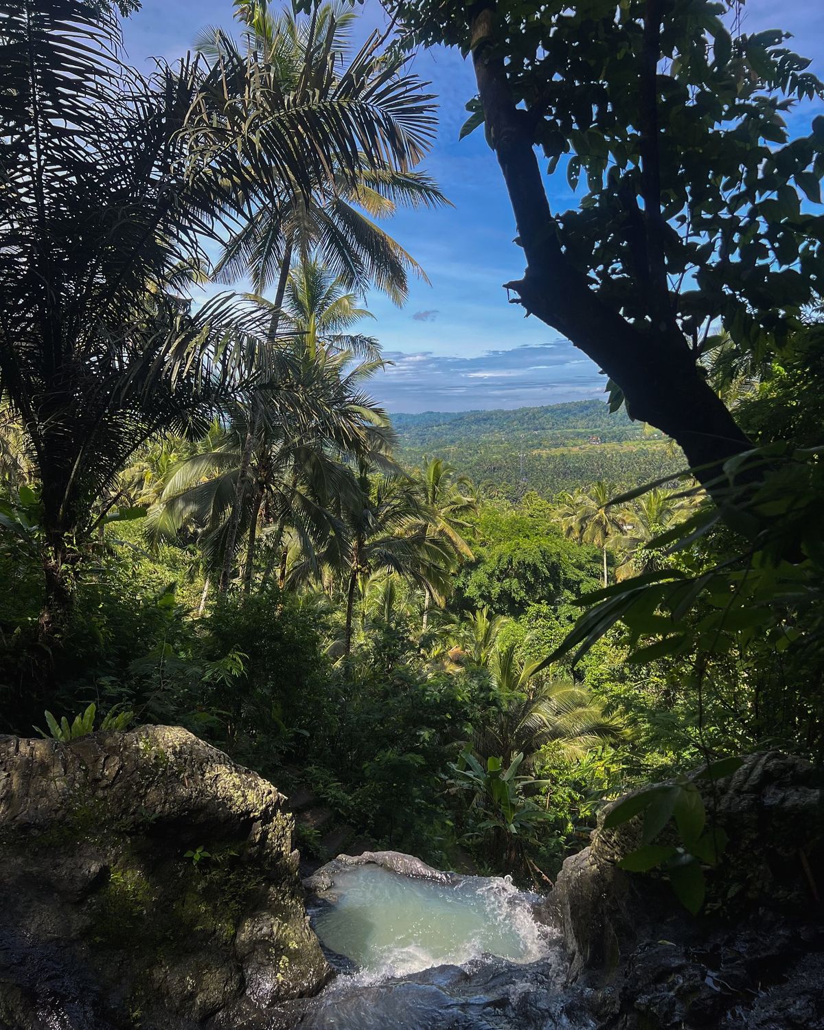Gembleng Waterfall natural stone infinity pools Bali